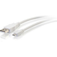 C2G 27441 C2G 1FT USB 2.0 A TO MICRO-USB B CABLE WHITE - 1 USB CABLE - 1 FOOT USB A TO USB