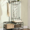 Inroom Furniture Design Coat Bench with Umbrella Rack
