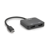 Rocstor Y10A203-B1 USB-C TO DUAL HDMI ADAPTER 4K 60HZ - USB TYPE-C - BLACK