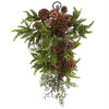 Nearly Natural 26&rdquo; Pine & Pine Cone Teardrop
