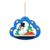 ULBR Christian Ulbricht Ornament - Snowman in Blue Cloud