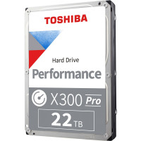 Toshiba X300 Pro 22 TB Hard Drive - 3.5" Internal - SATA (SATA/600) - Conventional Magnetic Recording (CMR) Method - 3.5" Carrier