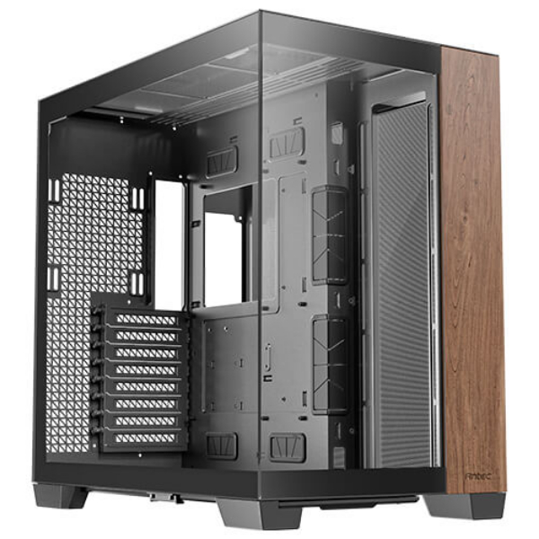 Antec Wood, Fans not Included, Wooden Front Panel, Dual-chamber Layout, Type-C, 360mm Radiator Support, Seamless TG Front & Side Panels, RTX 40 compatible, Full-Tower E-ATX PC Case