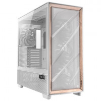Antec Pro White, 6 x PWM Fans Included, High-Airflow Front Panel With Walnut Wood, iShift PSU 90 degree Mount, USB3.0 x 2, Type-C, 420mm Radiator Support, Temp. Display, Full-Tower E-ATX PC Case (White)