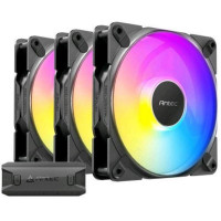 Antec Tranquil 120 ARGB, 120mm x 25mm Case Fans, ARGB PWM Fans, 2000RPM, 64.02CFM, 2.45mmH2O, 4 Pin PWM & 3 Pin LED Connector, 120mm Fan, Tranquil ARGB Series 3 Packs ( )