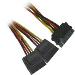 Interloper  6 inch SATA Power Y-Cable, 1 Male to 2 Female 