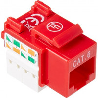 Intellinet 210614 CAT6 RED KEYSTONE JACK UTP