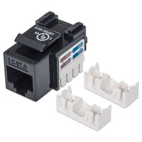 Intellinet 210720 INTELLINET CAT6 KEYSTONE JACK UTP, BLACK, PUNCH-DOWN