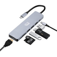 Adesso AUH-4025 7 IN 1 DOCKING STATION, USB C TO HDMI, PD, 3 USB A , MICRO SD/SD CARD READER