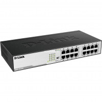 D-Link DGS-1016S 16-PORT GIGABIT UNMANAGED METAL DESKTOP SWITCH 10/100/1000 (RJ45) EXTERNAL POWER