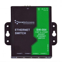 Brainboxes SW-084 1 SFP 4 PORT ETHERNET GIGABIT SWITCH TEMP RANGE -14F TO +140F