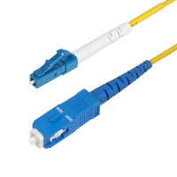 Startech SPSMLCSC-OS2-5M 5M (16.4FT) LC TO SC (UPC) OS2 SINGLE MODE SIMPLEX FIBER OPTIC CABLE, 9/125UM, 4