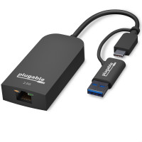 Plugable Technologies USBC-E2500 PLUGABLE USBC-E2500 2.5G USB C TO ETHERNET ADAPTER