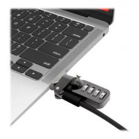 Compulocks MBALDG04CL LEDGE LOCK ADAPTER FOR MACBOOK AIR 13IN M2-M4 WITH COMBINATION LOCK SILVER