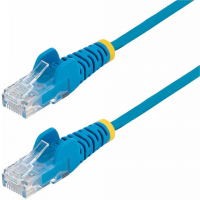 Startech N6PAT25BLS 25FT BLUE SLIM CAT6 ETHERNET CABLE, SNAGLESS, 100W POE, UTP, LSZH, 28AWG BARE CO