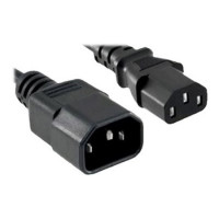 ENet C13C14-2F-ENC ENET C13 TO C14 2FT BLACK POWER EXTENSION CORD / CABLE 250V 18 AWG 10A NEMA IEC-