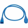 Eaton P037-004-ABL POWER CORD C14 C21 HEAVY-DUTY 15A 250V 14 AWG 4FT BLUE
