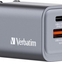 Verbatim 32200 VERBATIM 35W GAN WALL CHARGER 2-PORT GAN CHARGER