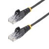 Startech N6PAT50BLKS SLIM CAT6 CABLE BLACK LSZH SLIM SNAGLESS RJ45 UTP PATCH CABLE