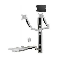 Amer AMR2AWSV3 DUAL DISPLAY ARM TRACK WALL MOU ( KEYBOARD) WITH LONG ARM