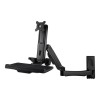 Amer AMR1AWSL-B ARTICULATING LONG WALL ARM WORKSTATION (BLACK)