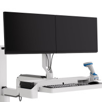 Ergotron 98-650-251 CAREFIT COMBO DUAL MONITOR KIT SNOW