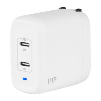 Monoprice 42620 MONOPRICE USB-C CHARGER, 40W 2-PORT PD GAN TECHNOLOGY FOLDABLE WALL CHARGER WHIT