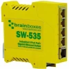 Brainboxes SW-535 IND.5 PORT POE+ GB ENET SWITCH INDUSTRIAL COMPACT -40F TO +158F