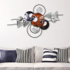 Empire Art Direct -R Target Hand Painted Etched Metal Wall Sculpture