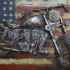 Empire Art Direct Primo Mixed Media Hand Painted Iron Wall Sculpture - Motorcycle 3
