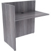 Lorell 42 in. Laminate Contemporary Reception Desk Weathered Charcoal