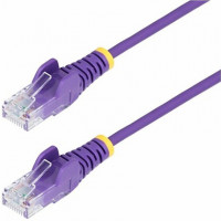 Startech N6PAT50PLS 50FT PURPLE SLIM CAT6 ETHERNET CABLE, SNAGLESS, 100W POE, UTP, LSZH, 28AWG BARE