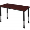 Regency 42 x 24 in. Kee Height Adjustable Mobile Classroom Table Mahogany