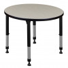 Regency Kee 30 in. Maple Round Height Adjustable Classroom Table