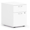 HON 15 in. 2 x Box Drawer & File Mod Collection Simply Laminate Component Pedestal Mobile Drawer - Steel Ball Bearing, White