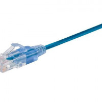 Monoprice 44503 MONOPRICE CAT6A 5FT BLUE PATCH CABLE_ UTP_ 30AWG_ 10G_ PURE BARE COPPER_ SNAGLES