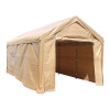 Aleko 10 x 20 ft. Heavy Duty Outdoor Gazebo Carport Canopy Tent with Sidewalls Beige