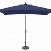 SimplyShade 6 x 10 ft. Rectangle Push Button Tilt Market Umbrella Sky Blue