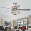 Warehouse of Tiffany CFL-8315REMO-CH 52 in. Kyana Indoor Remote Controlled Ceiling Fan with Light Kit Chrome