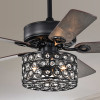 Warehouse of Tiffany CFL-8480REMO-MB Annacaey 52 in. 5 Blade Ceiling Fan Matte Black