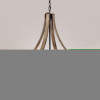 Warehouse of Tiffany HM244-4BXI Perkins 4-Light Open Cage Chandelier, Imitation Wood Grain & Matte Black