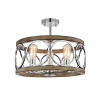 Warehouse of Tiffany CM135-3IC 17.72 in. Shacer 3-Light Indoor Chandelier with Light Kit, Black & Chrome
