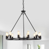 Warehouse of Tiffany PD001-12MB 32 in. Round Reiss 12-Light Wagon Wheel Chandelier - Metal