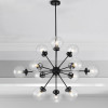 Warehouse of Tiffany HM108-12MB 39.4 in. Masakee 12-Light Indoor Chandelier with Light Kit Matte Black