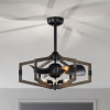 Warehouse of Tiffany 26 in. Nicklas 6-Light Indoor Ceiling Fan with Light Kit Black