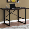 Monarch Specialties 48 in. Computer Desk - Cappuccino & Black Metal