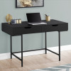 Monarch Specialties 48 in. Computer Desk, Black & Black Metal