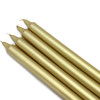 Jeco CEZ-105-12 10 in. Straight Taper Candles Metallic Gold - 144 Piece