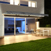 Aleko Motorized LED 13 x 10 ft. Half Cassette Retractable Awning Grey