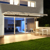 Aleko Motorized LED 13 x 10 ft. Half Cassette Retractable Awning, Ivory